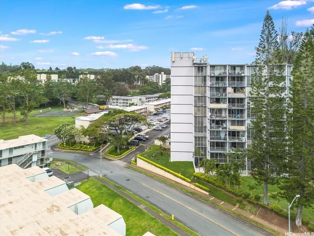 a view of a city with tall buildings