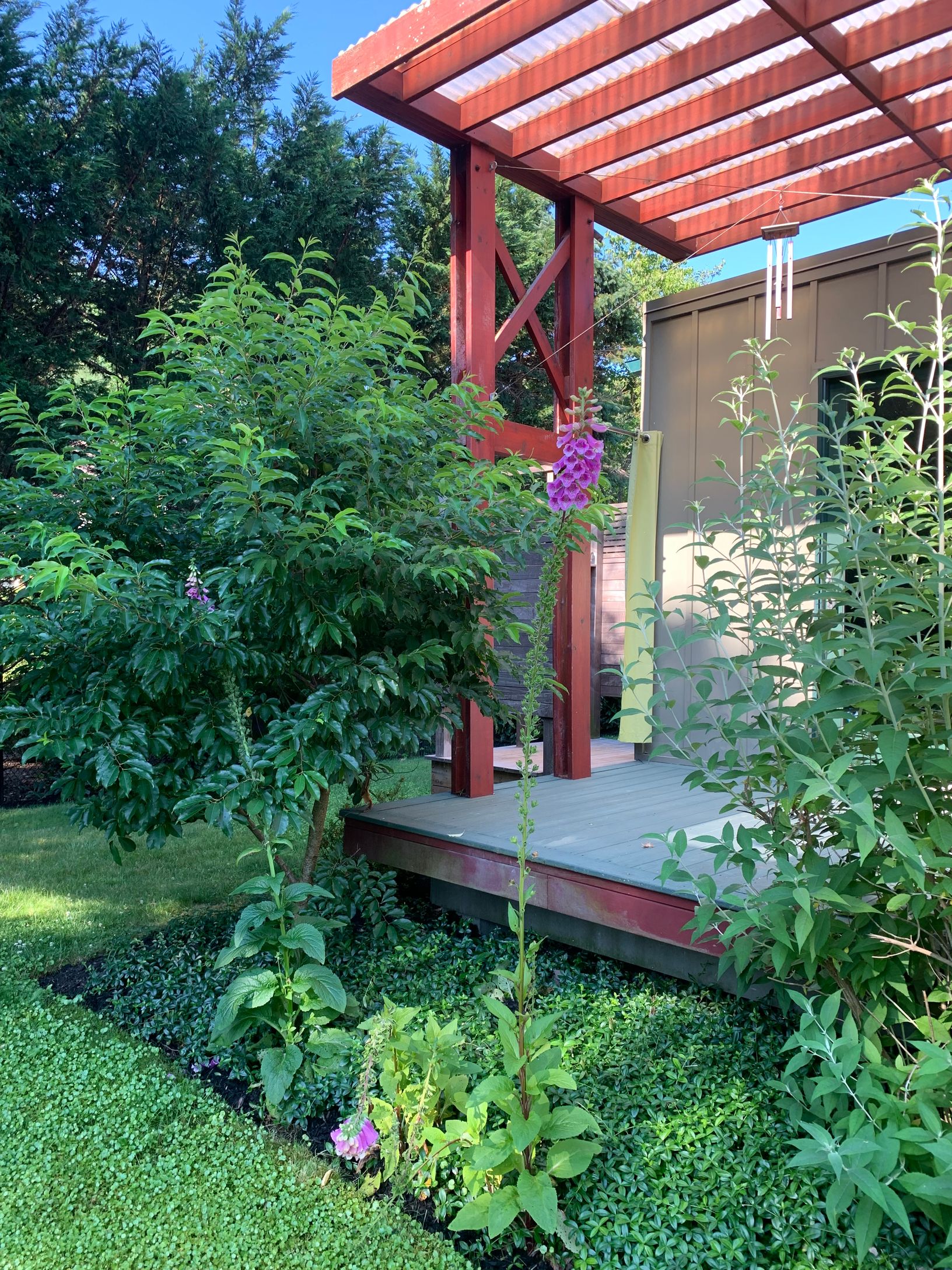 Undisclosed Address Sag Harbor, NY 11963 - Photo 16 of 18 a view of a backyard with plants
