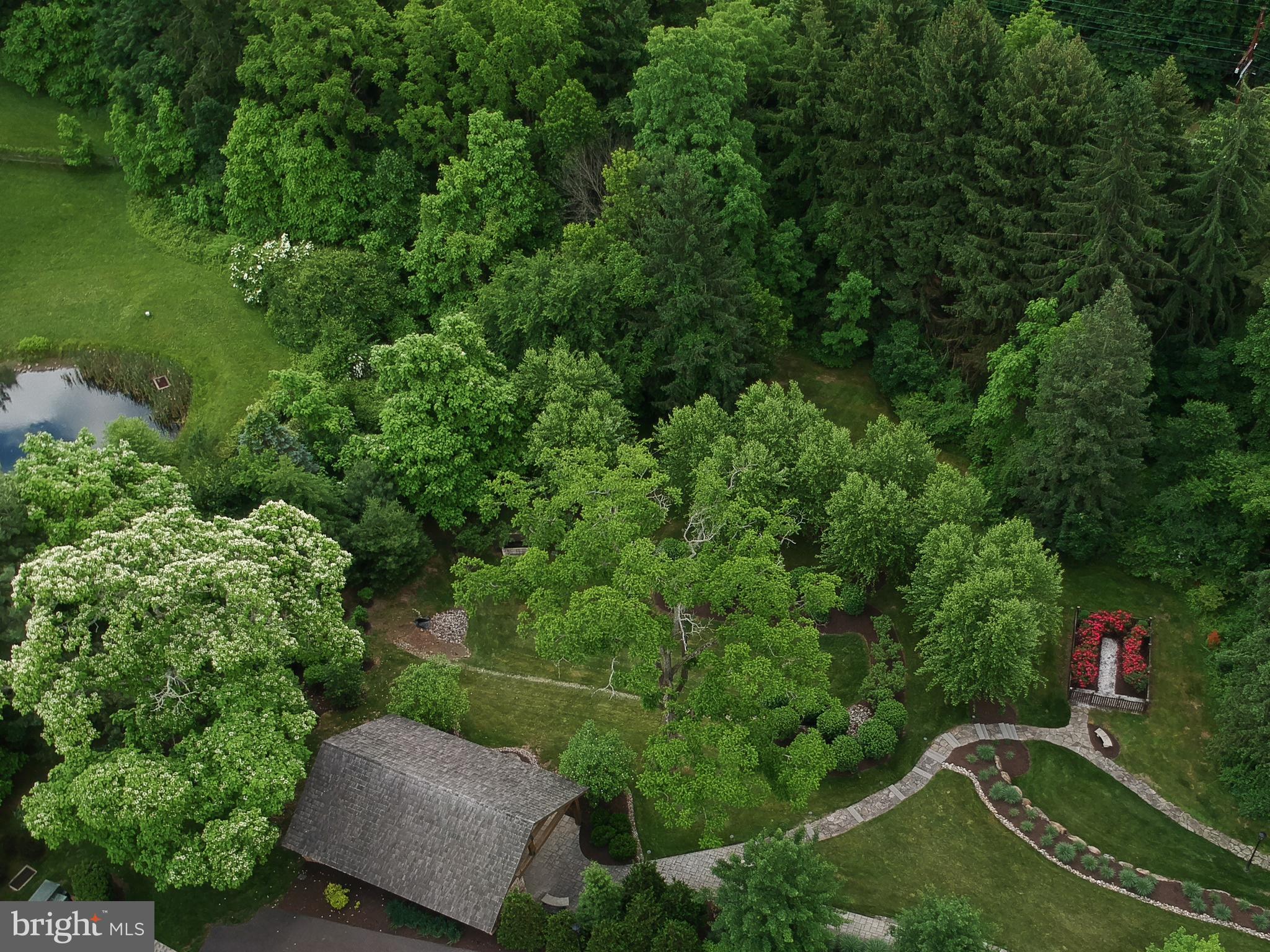 2401 Lower State Road, Unit 101 Doylestown, PA 18901 - Photo 38 of 41 Aerial View of Gardens and Pavilion