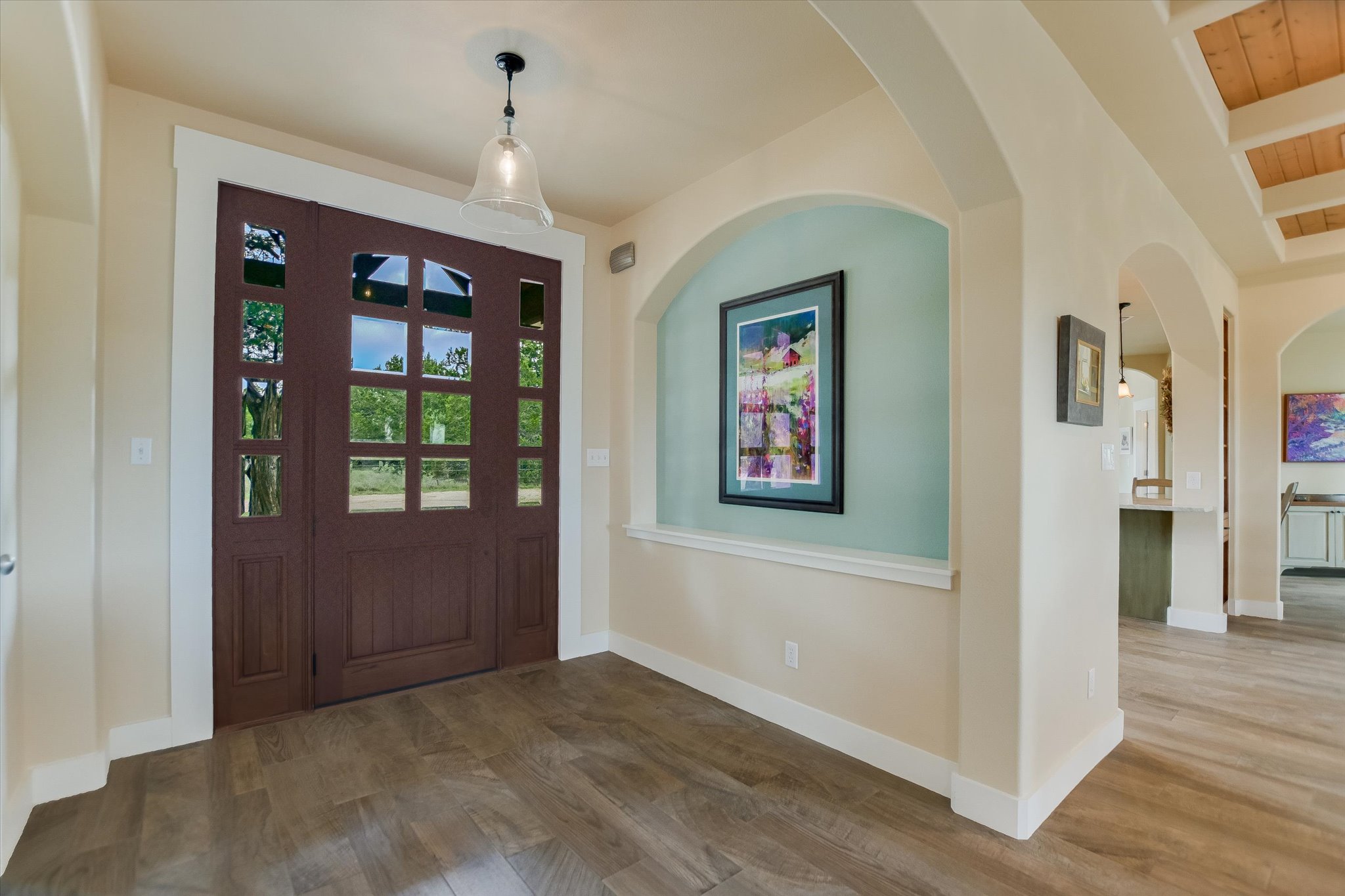590 Rancho Grande Drive Wimberley, TX 78676 - Photo 5 of 30 an empty room that has a window and kitchen view