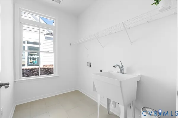 a view of a room that has a window in it