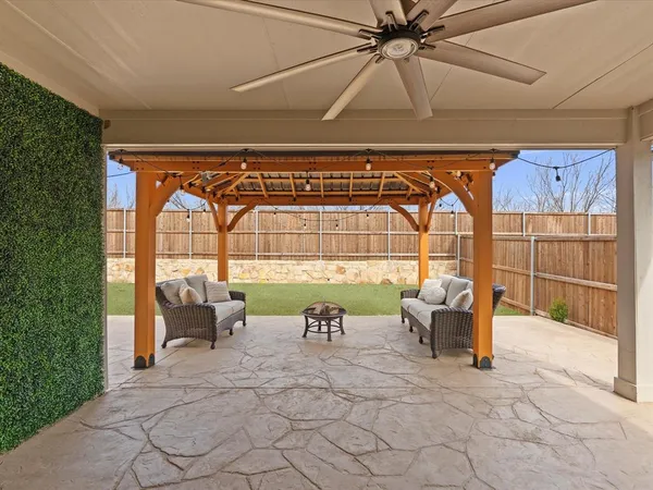 a outdoor space with couch
