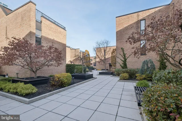 a view of a pathway both side of house