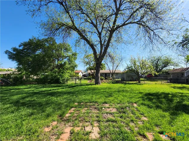 a view of backyard with green space