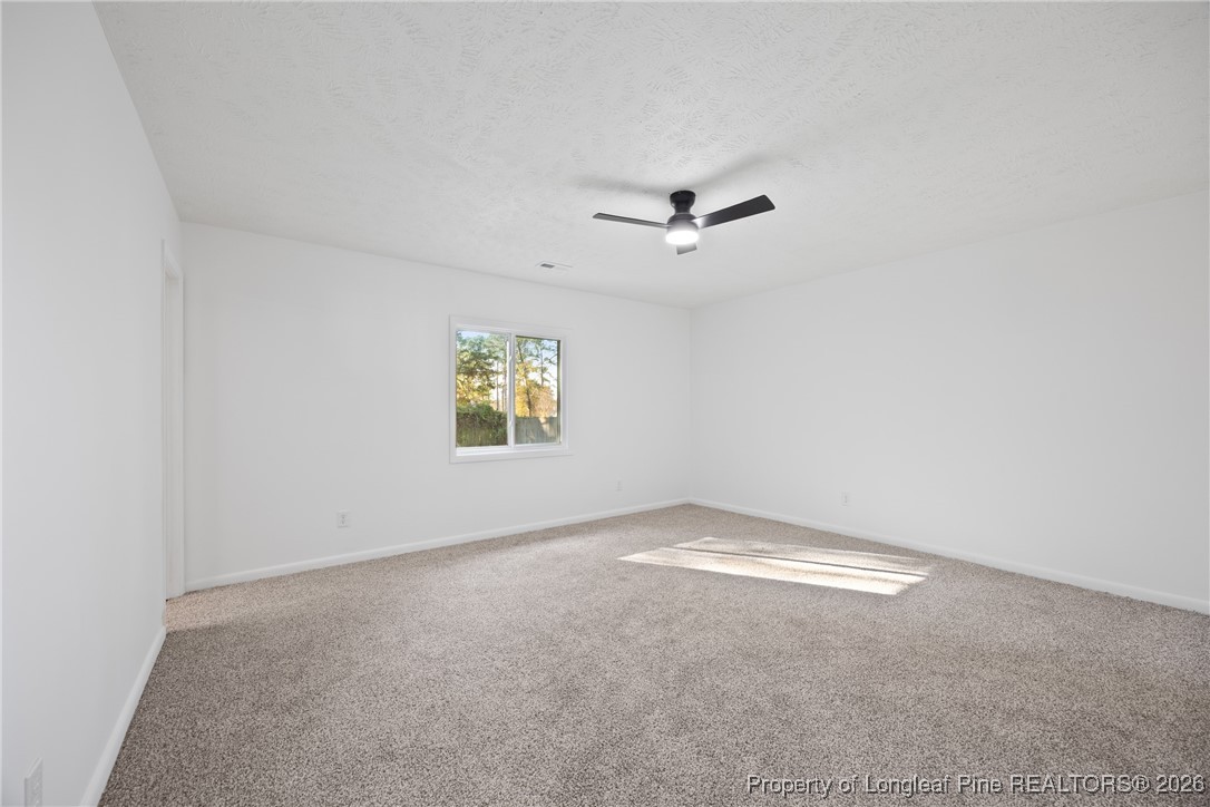 6541 Green Meadow Road Fayetteville, NC 28304 - Photo 17 of 35 an empty room with windows and ceiling fan view