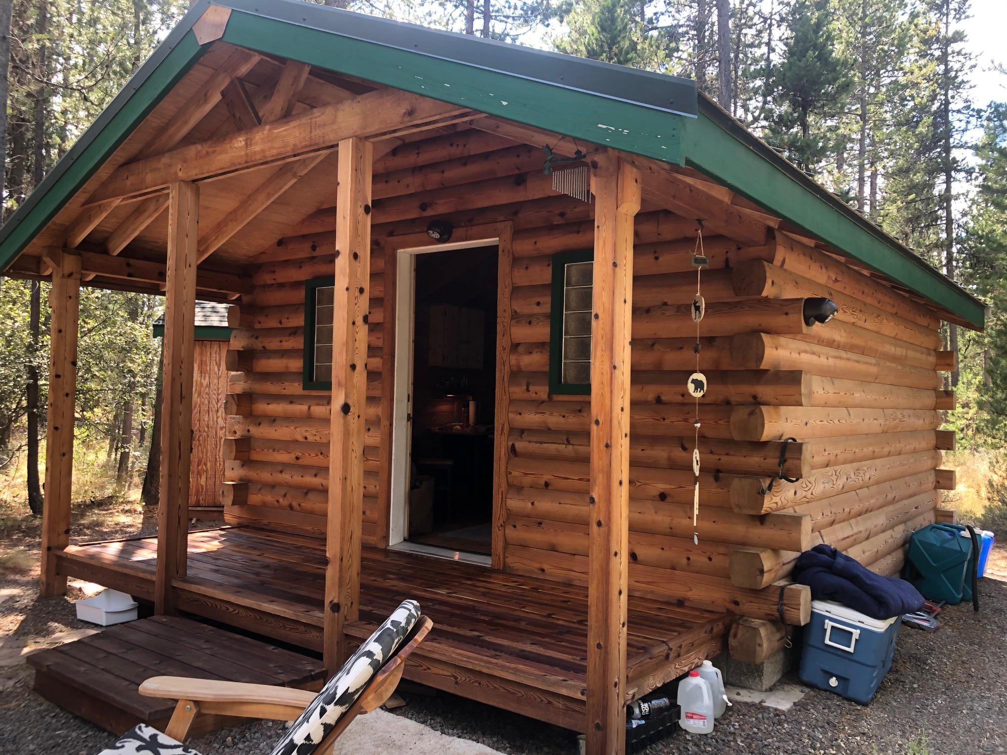17115 Downey Road Bend, OR 97707 - Photo 1 of 11 Log cabin storage shed approx 14X14
