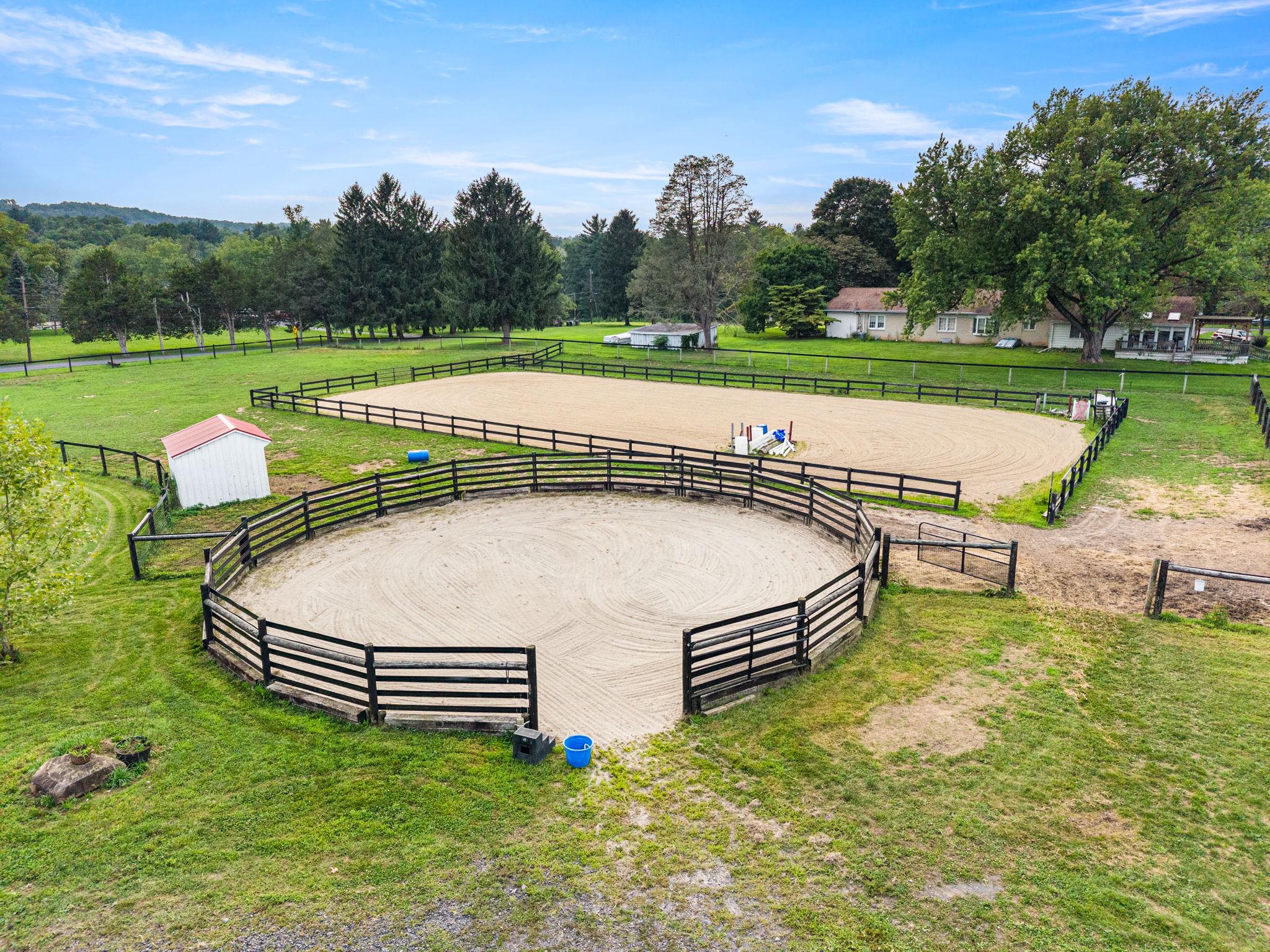 90 Bertolet School Road Spring City, PA 19475 - Photo 47 of 54 Round pen and outdoor riding ring