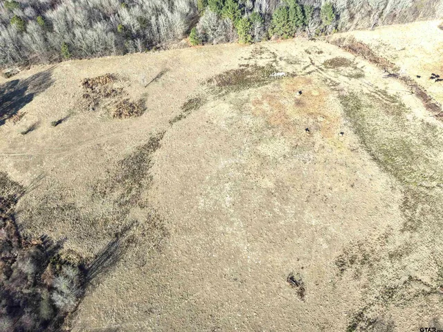 an aerial view of house with yard