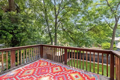 a view of a two chairs in the deck