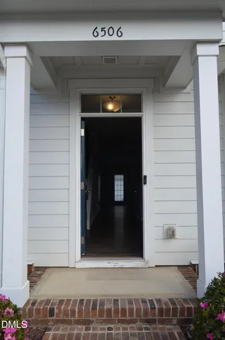a view of wooden door