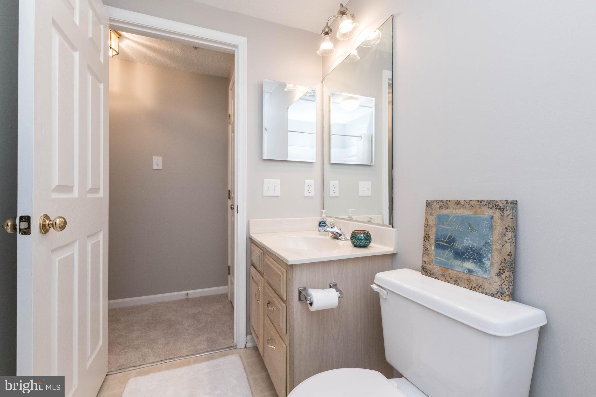 4132 Maple Path Circle, Unit 61 Baltimore, MD 21236 - Photo 30 of 47 a bathroom with a toilet a sink and a mirror