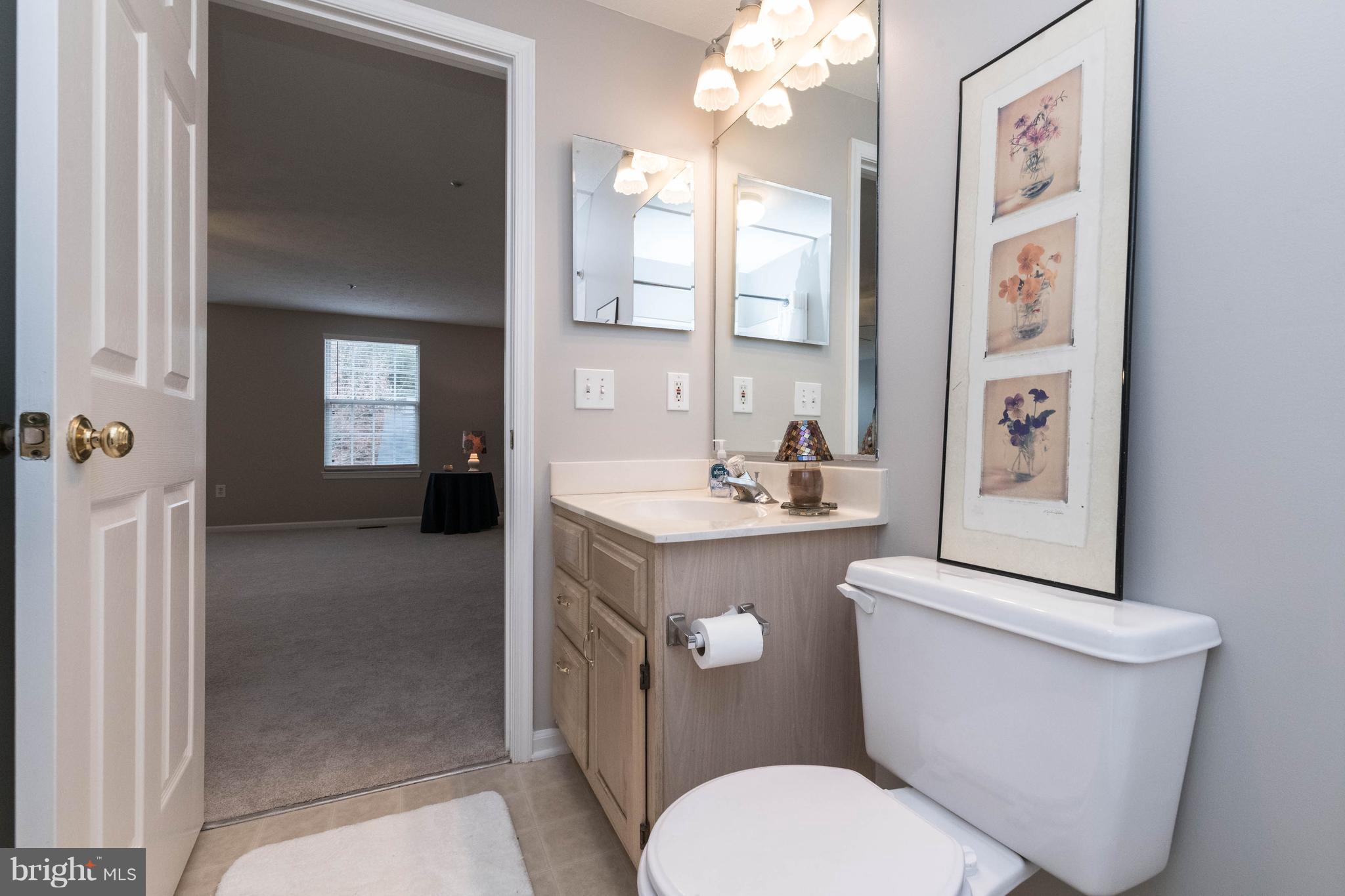4132 Maple Path Circle, Unit 61 Baltimore, MD 21236 - Photo 42 of 47 a bathroom with a toilet sink and mirror