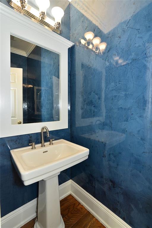 304 Bower Hill Road Pittsburgh, PA 15228 - Photo 11 of 25 This amazing powder room features a special painted wall treatment and is located off the kitchen.