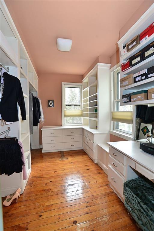 304 Bower Hill Road Pittsburgh, PA 15228 - Photo 14 of 25 WOW! The best master bedroom closet with custom builtins. Freshen the room and your clothing by opening windows.