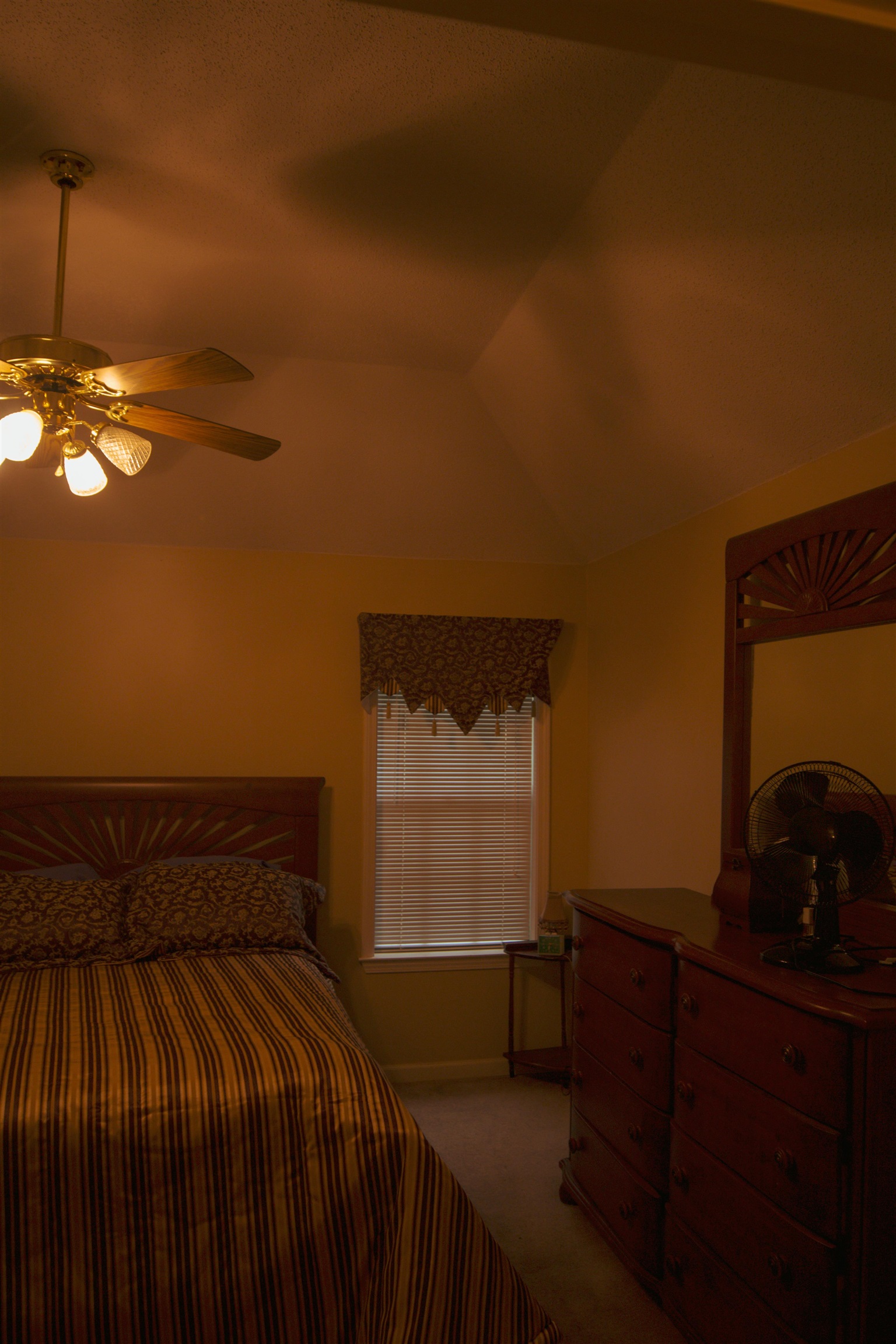 4100 Altruria Road Bartlett, TN 38135 - Photo 12 of 23 Carpeted bedroom featuring ceiling fan and lofted ceiling