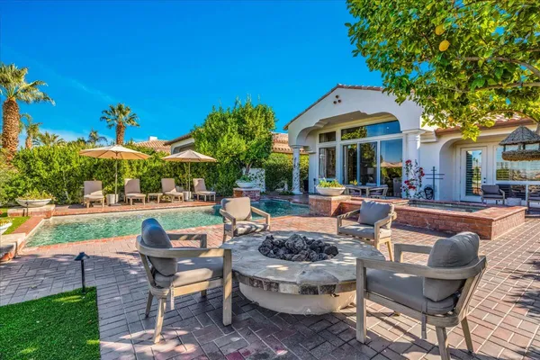 a view of a lake with a big yard