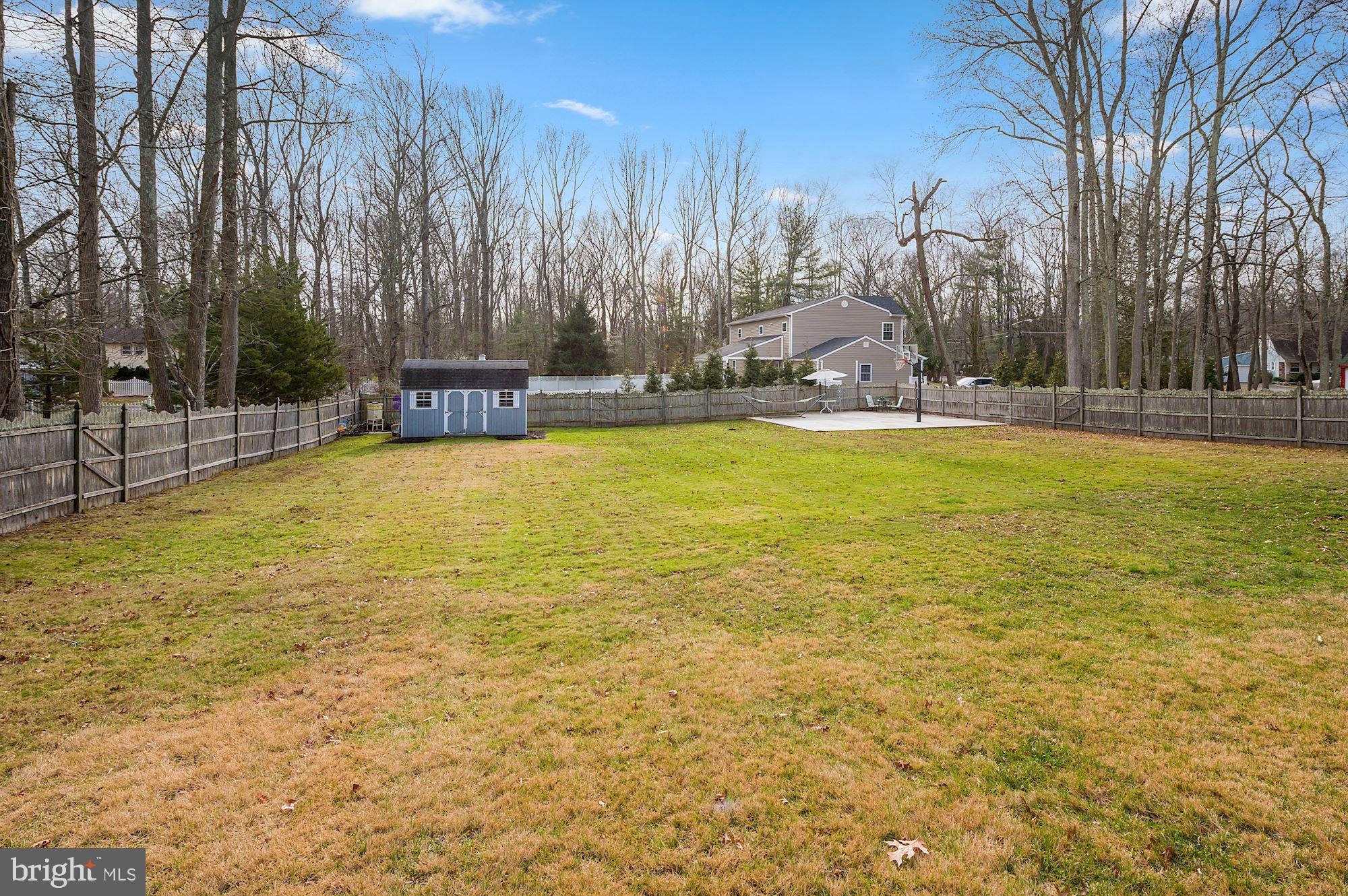 15 Christopher Mill Road Medford, NJ 08055 - Photo 47 of 54 Back yard with Shed and Basketball Court