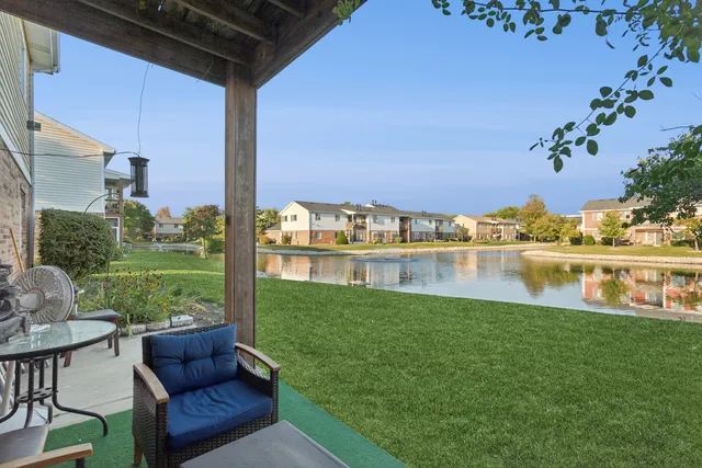 a view of a lake from a outdoor space