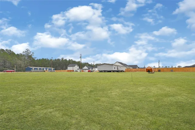 a view of an ocean from a yard