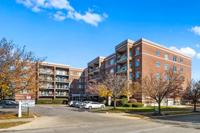 a front view of a building