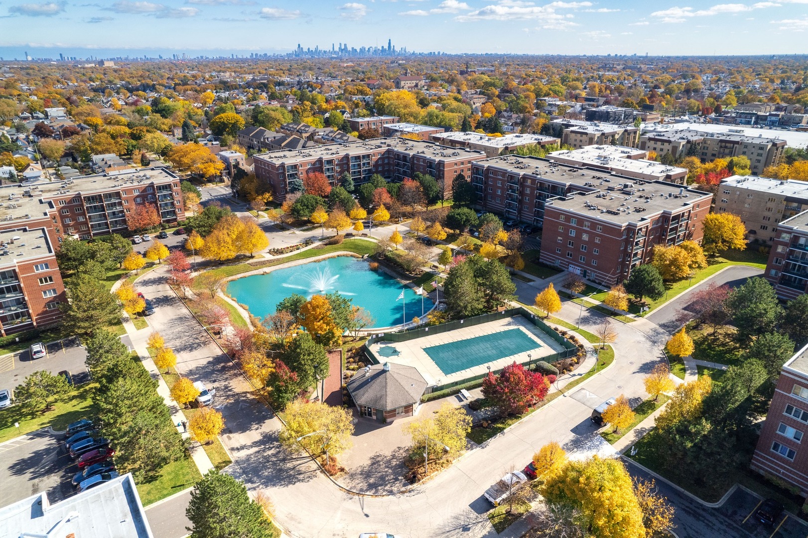6400 West Berteau Avenue, Unit 405 Chicago, IL 60634 - Photo 21 of 22 an aerial view of residential houses with outdoor space