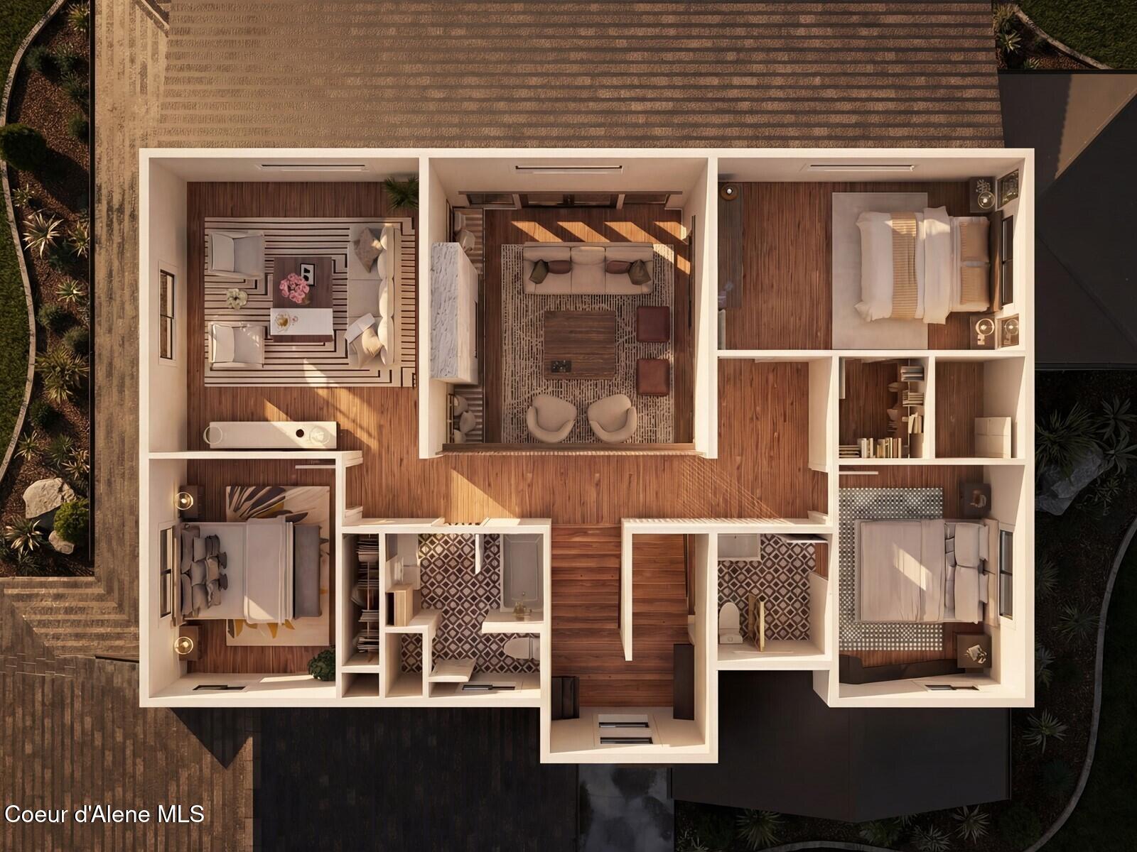 1 Leonard Loop Athol, ID 83801 - Photo 4 of 24 Upstairs Rendering