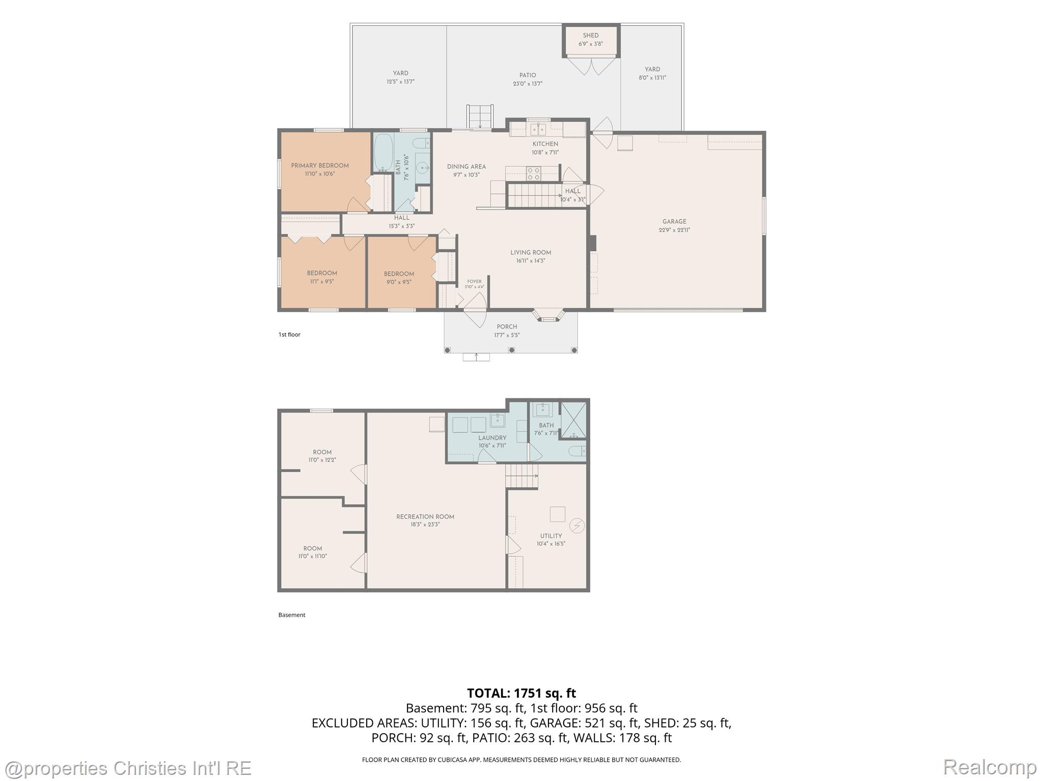 565 Center Ridge South Lyon, MI 48178 - Photo 37 of 37 Combined floor plan, sq. ft estimated