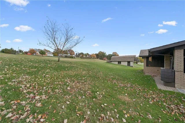 a view of yard with an trees