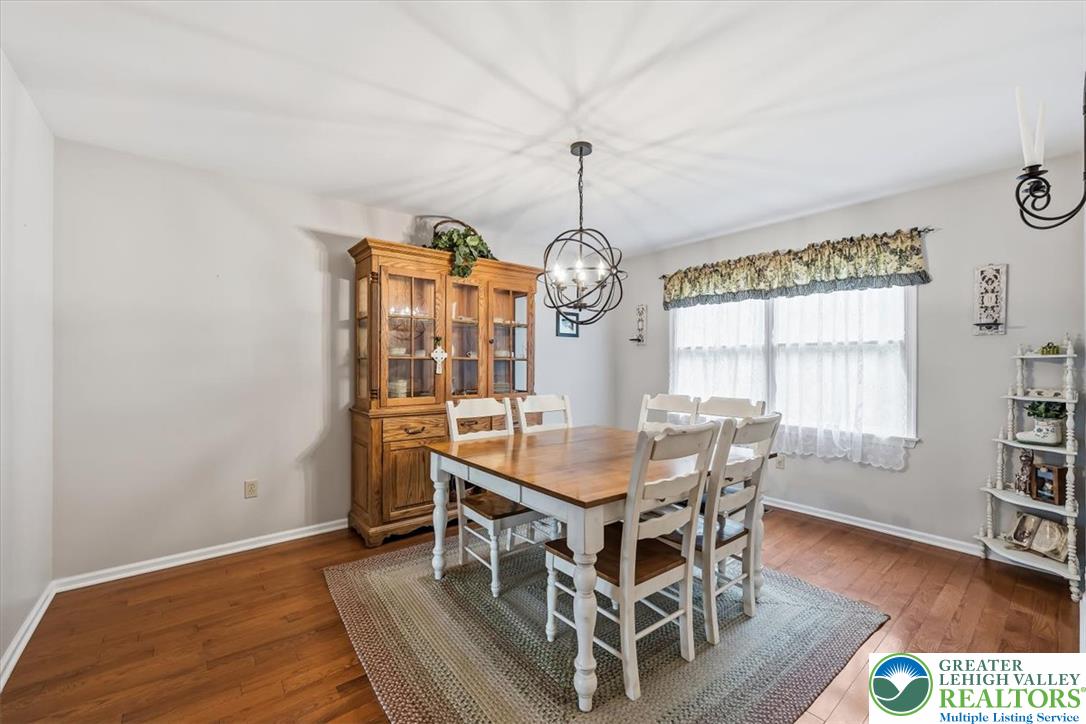 2011 Fieldview Drive Nazareth, PA 18064 - Photo 12 of 52 Hardwood floors and a stylish chandelier define this inviting dining space.