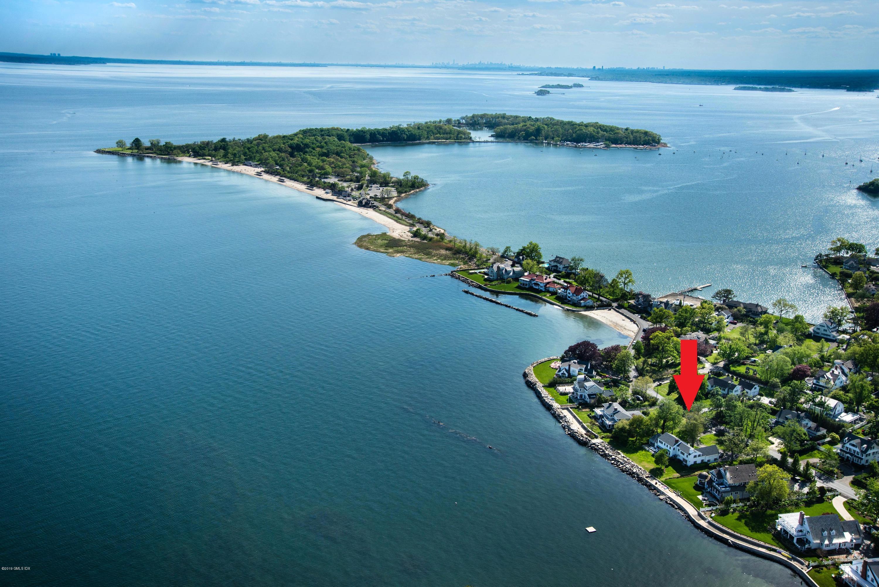 202 Shore Road Old Greenwich, CT 06870 - Photo 1 of 31 202 aerial w arrow