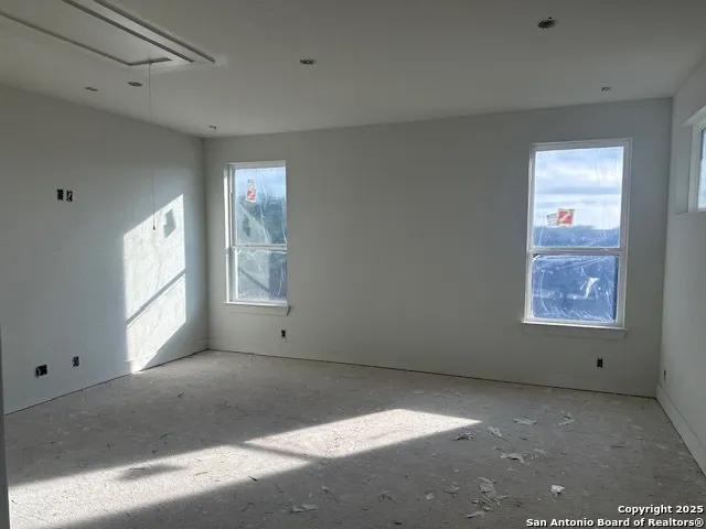 an empty room with a window
