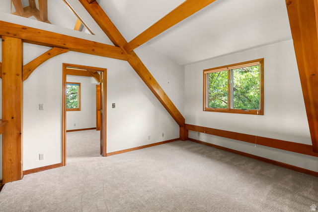 435 Canyon Road Millville, UT 84326 - Photo 27 of 113 Exposed timber beams throughout this room