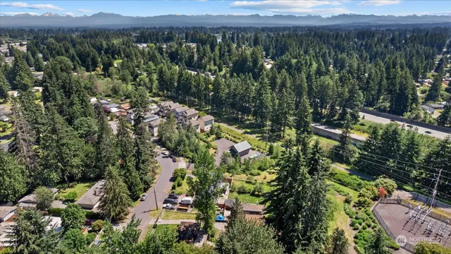 a view of a city and mountains