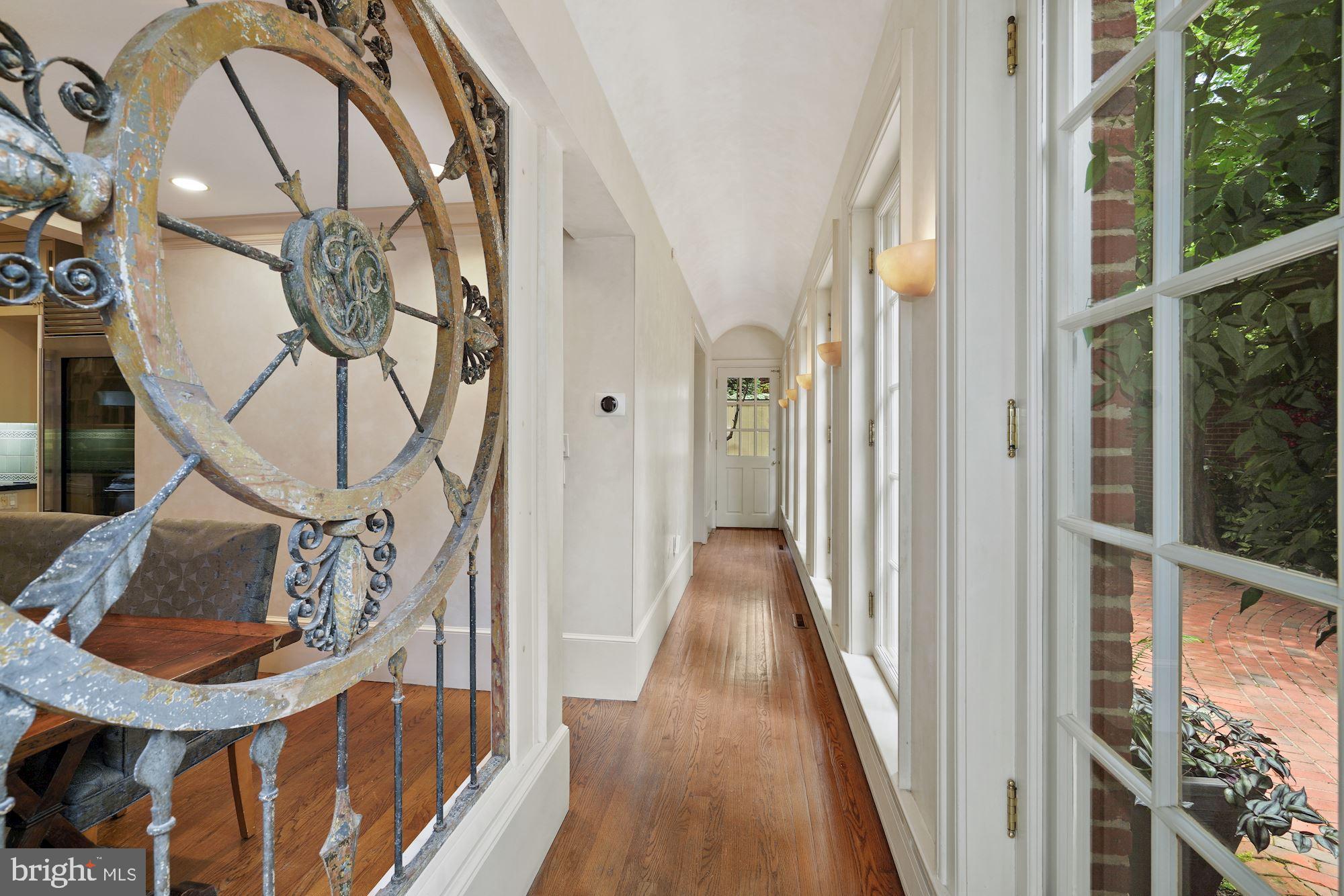 2750 Q Street Northwest Washington, DC 20007 - Photo 14 of 41 Loggia leading to kitchen & the rest of the house