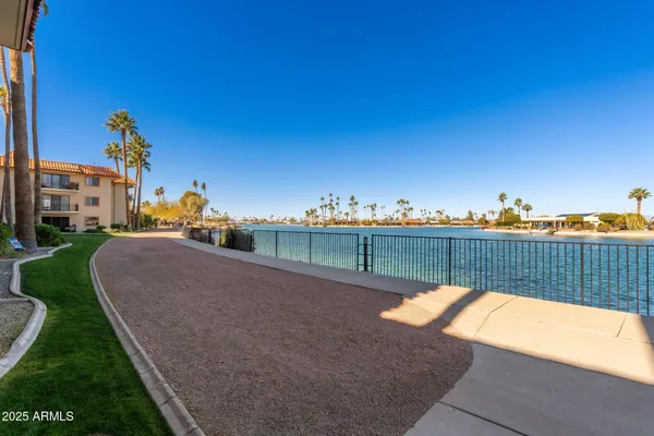 a living room with furniture and a pool