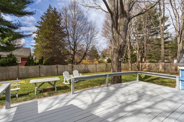 9 Orchard Road Hamilton, MA 01982 - Photo 20 of 22 a view of backyard with wooden fence and large trees