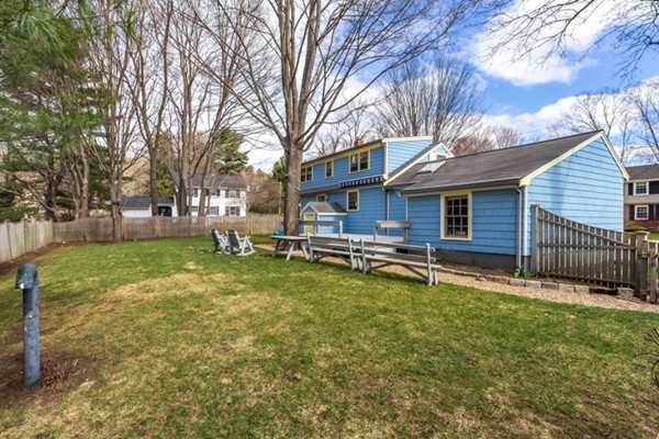9 Orchard Road Hamilton, MA 01982 - Photo 21 of 22 a backyard of a house with table and chairs