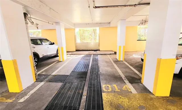 a front view of a building with street