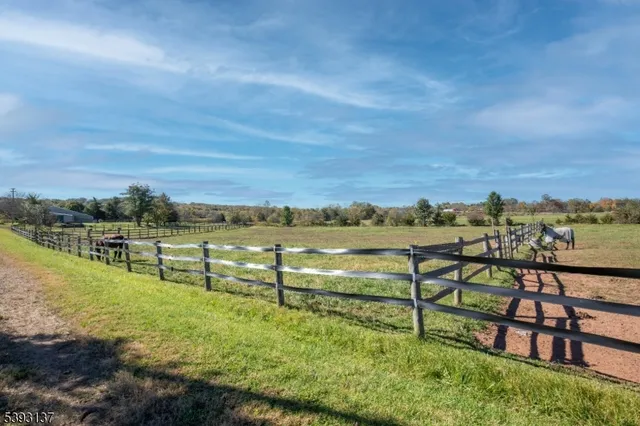 a view of a lake with a city