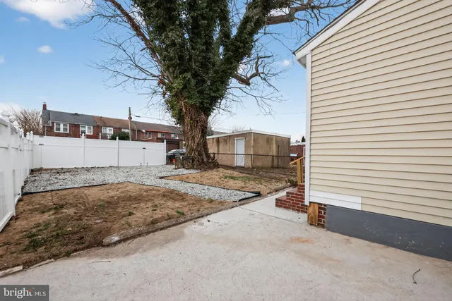 a backyard of a house