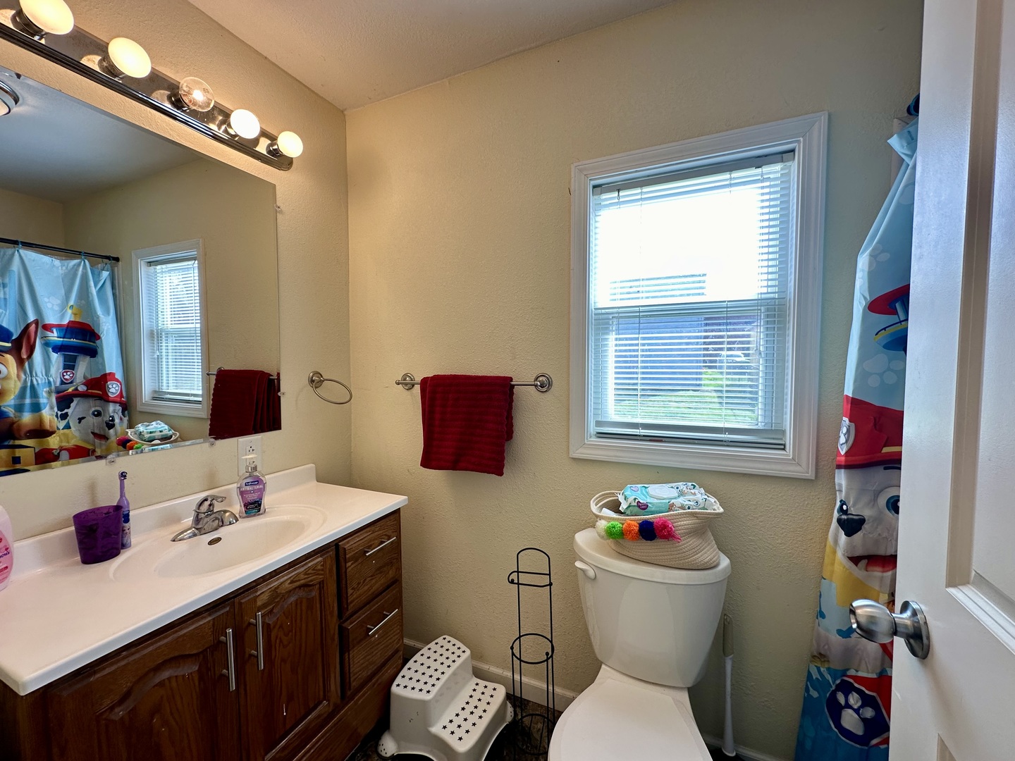 520 Maple Street Weldon, IL 61882 - Photo 8 of 11 a bathroom with a sink vanity mirror and toilet