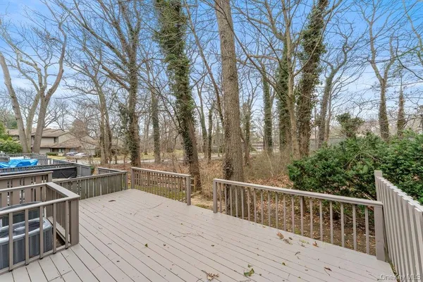a view of wooden deck