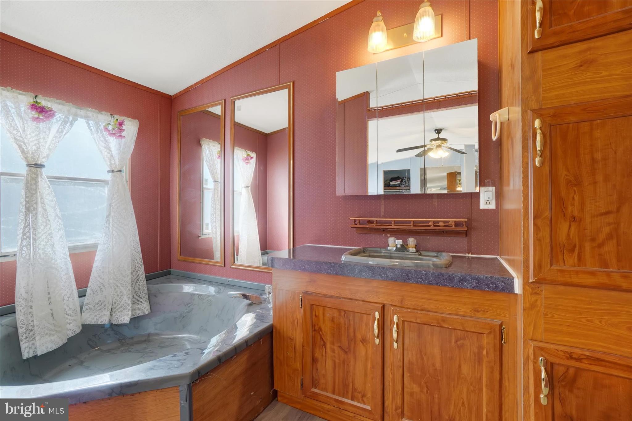 700 Salem Road Etters, PA 17319 - Photo 10 of 16 a bathroom with a granite countertop sink and a mirror