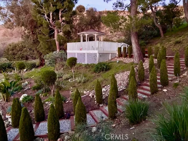 a view of a town with mountains in the background