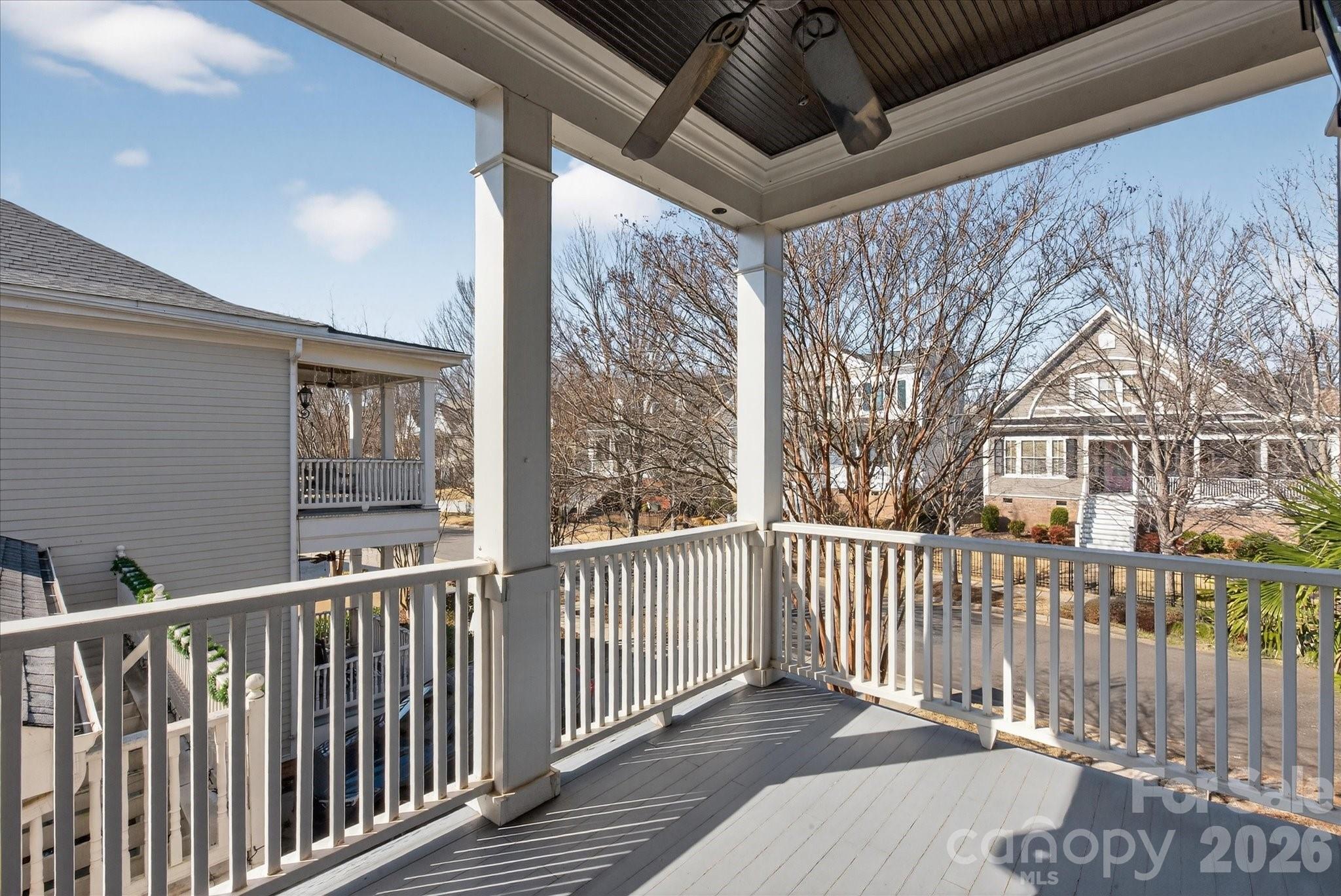 8811 1st Bloom Road Charlotte, NC 28277 - Photo 37 of 48 a view of a balcony with wooden floor