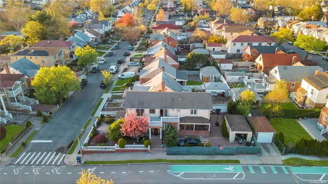 an aerial view of multiple house