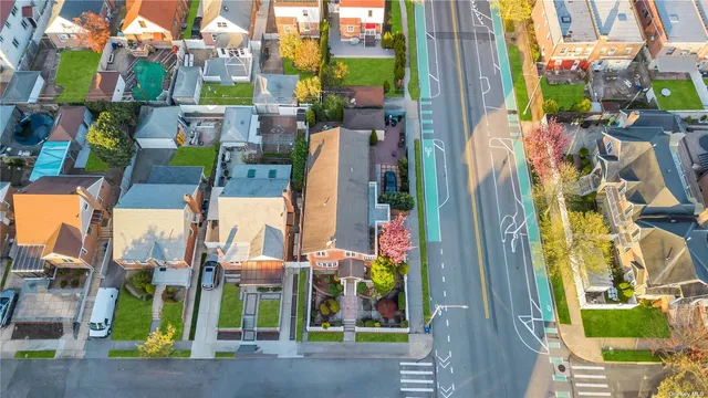 an aerial view of multiple house