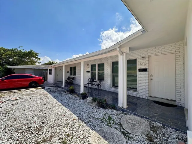 a view of a house with a porch