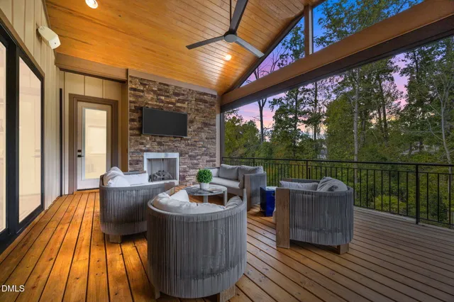 a view of yard with outdoor seating