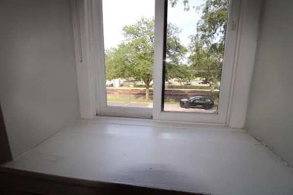 a view of a room with window